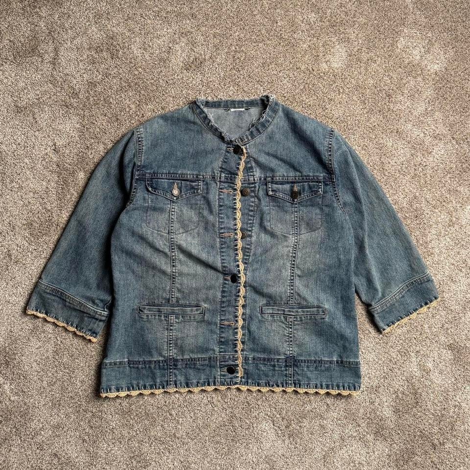 Le Greenier "Crochet Edge" Denim Jacket